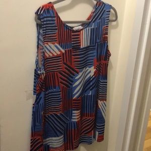 Leota size 2L tank tunic in sailor and navy